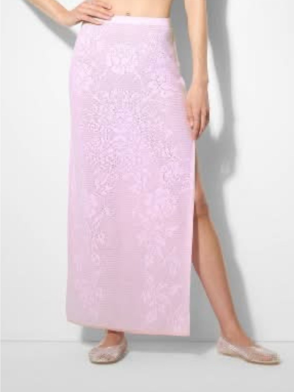 Wild Fable Pink Knit Maxi Skirt—New with Tags, Size L.